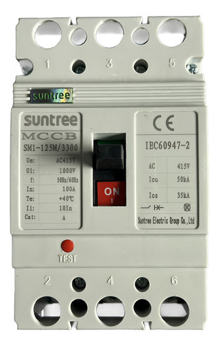 Interruptor Termomagnetico 100 Amp,suntree,caja Moldeada.