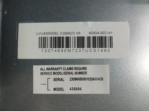 Mainboard Tcl 43s454 (Usado)