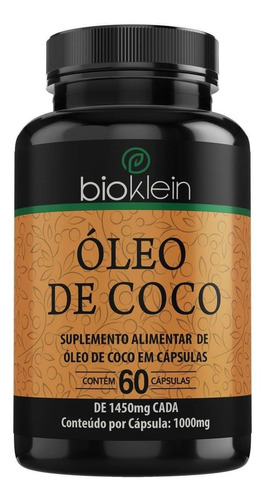 Óleo De Coco - 60 Cápsulas - Bioklein Sabor Sem Sabor