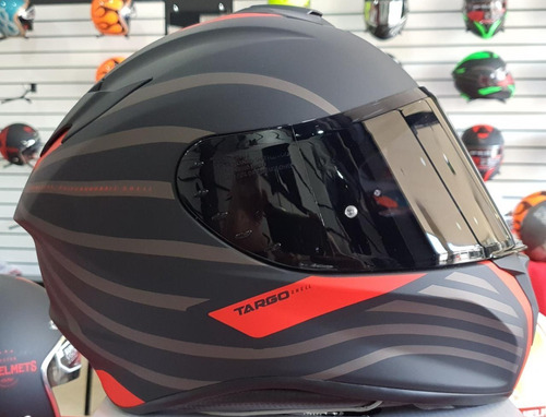 Casco Mt Helmets Targo Doppler A0 Rojo Fluor Mate