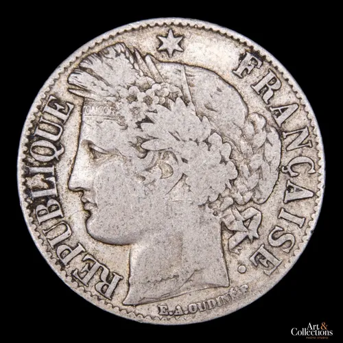 Francia, Franc, 1872. Plata. Bordeaux. K Grande. Vf (Usado)