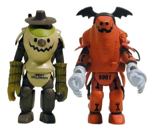 Halloween Robot Calabaza Y Scarecrow Mounstruos Maschinen Kr