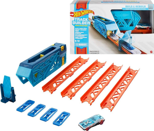 Pistas Hotwheels Track Builder Lanzador Carros Hot Wheels