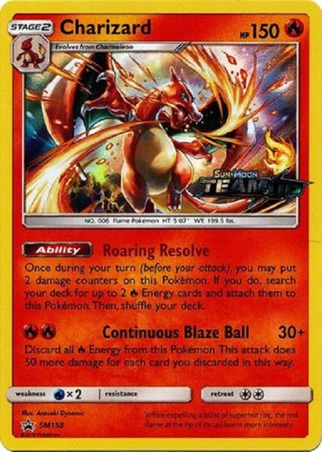 Charizard Sm158 Pre-release Promo Pokemon Tcg