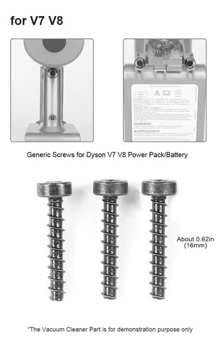 Juego De 6 Tornillos Para Aspiradora Inalámbrica V7 V8 V10 V