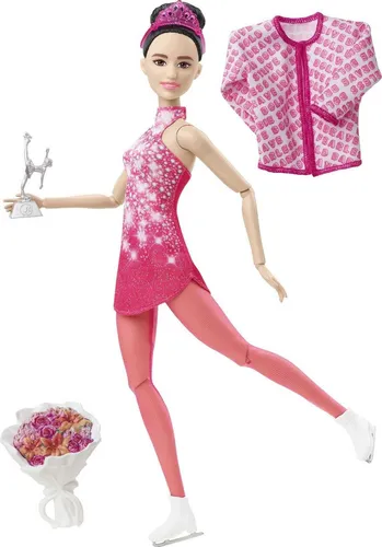Muñeca Morena De Barbie, Patinadora Sobre Hielo, Para Deport