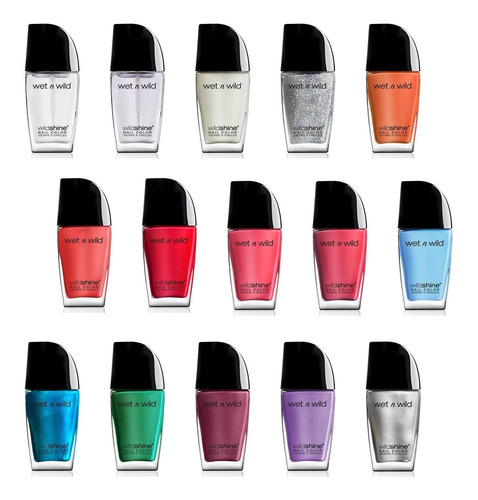 Kit De 15 Piezas De Esmalte Para Uñas Wet N Wild Shine Nail