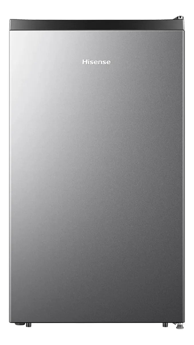Hisense RR43D6ACX1- Frigobar,4.4 pies cúbicos,Congelador independiente,Termostato ajustable,Estantes para botellas de 2 litros,48x56x84cm(AnchoxLargoxAlto),Gris