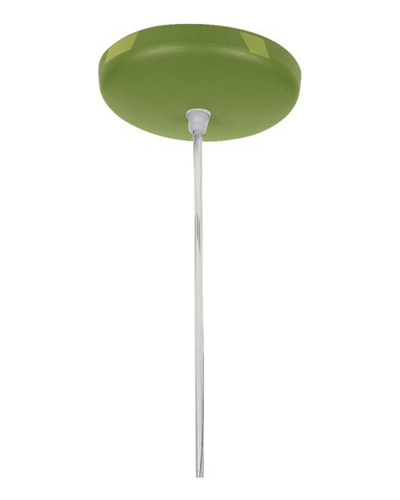 Luminária Pendente Alumínio 40w E27 Aquarela Meia Lua Ø40cm Estrutura Verde (brilhante)