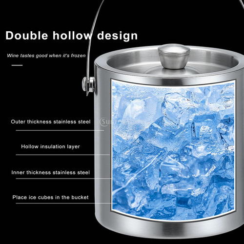 Cubo De Hielo Bañera Para Cubitos De Hielo Transporte 2l