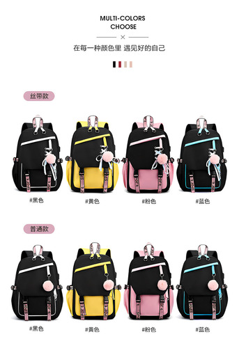 Mochila Casual De Tecido Oxford Lilo And Stitch Same Style Cor Four
