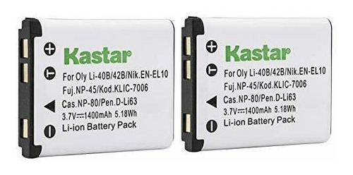 Batería De Cámara Paquete De 2 Baterías Kastar Para Fujifilm