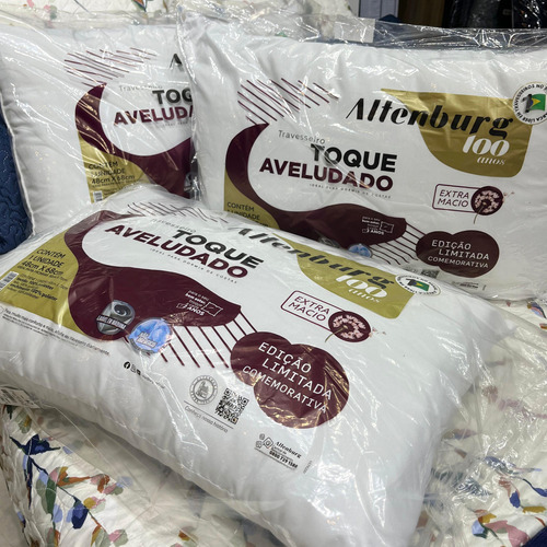 Kit 2 Travesseiro Toque Aveludado Extra Macio Altenburg