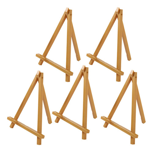 5x Mini Caballete De Exhibición De Madera Trípode