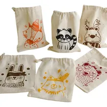 Comprar Pack 6 Bolsitas Souvenir Animales Del Bosque Tela 15x20 Cm