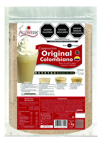 Allweek® Frappe Mix De Café 1kg (base En Polvo)