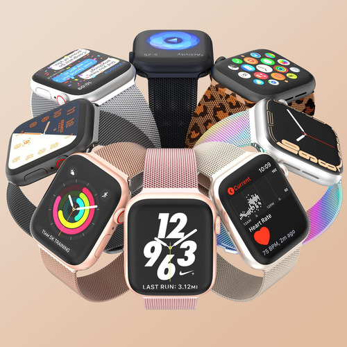 Correa De Metal Rosa P/apple Watch Ultra/2 S10 46mm 9/8/7/6