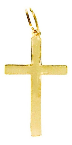Pingente Cruz Crucifixo Laminado Ouro 18k Maciço Jóia Kgshop