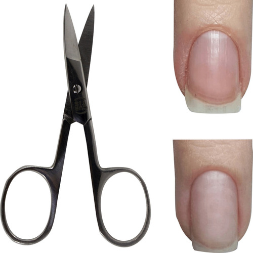 Tijera Curva Para Uñas Y Cuticula Acero Inoxidable Manicure