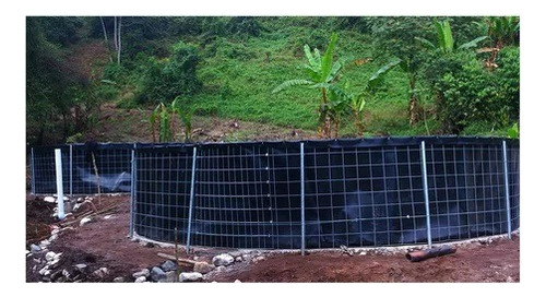Estanque Piscicola Con Geomembrana 1 Mm Bolsa 5 Diametro 3 Negro