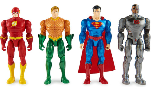 Paquete De 4 Figuras De Acción Dc Comics De 10 Cm