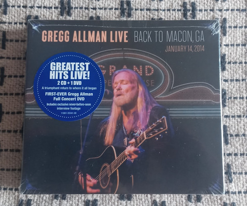 2cd+dvd Gregg Allman Live Blues Southern Rock Imp Us Lacrado (Usado)