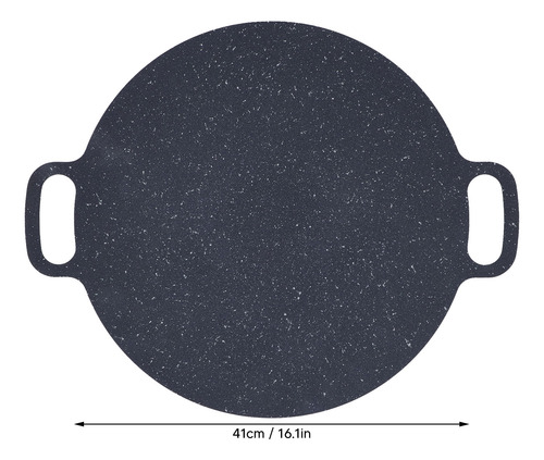 Plato De Barbacoa Redondo Antiadherente De 41 Cm, Sartén Par