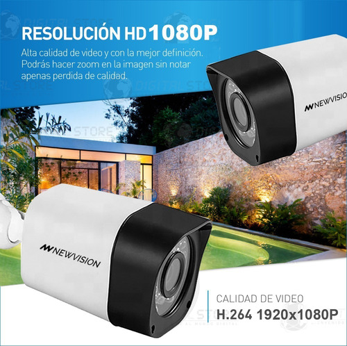 Imagen 4 de 10 de Camara Seguridad Vigilancia Exterior Interior Casa Cctv Ahd