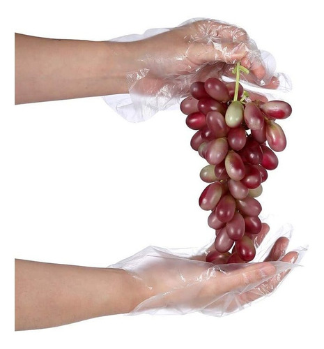 500 Guantes Desechables De Plástico Sin Látex Para Aliment