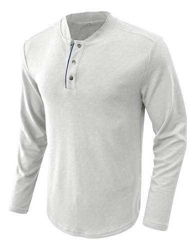 Camiseta Henley's De Manga Larga Con Base De Color Liso Wear