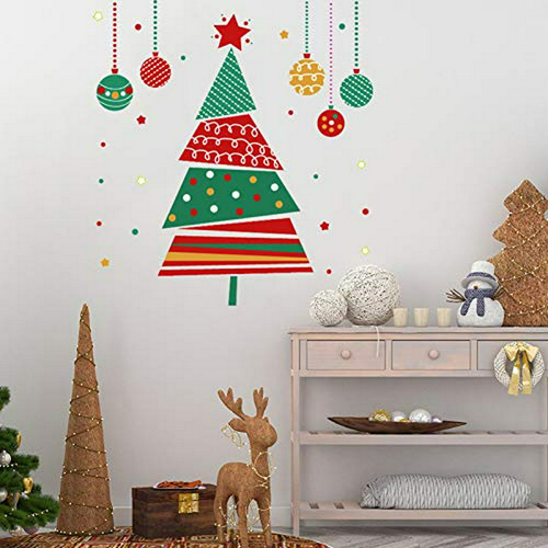Calcomanías De Pared De Árbol De Navidad, Pegatinas De Pared