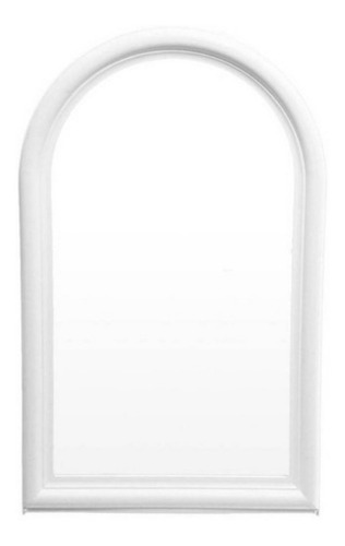 Espejo Vidrio Cristal Float Marco Pvc Blanco 28x45 Cm