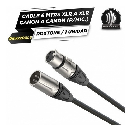 Imagen 3 de 6 de Cable Xlr Canon Microfono - 6 Metros - Roxtone Dmxx200l6