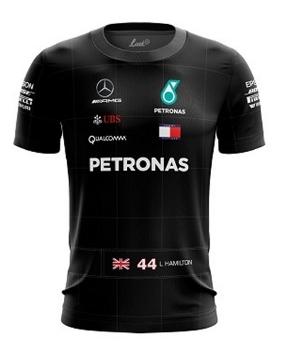 Camiseta F1 Hamilton Petronas Poliéster Lu.006