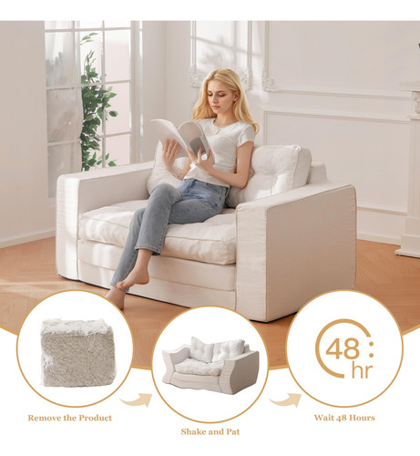 Yoshoot Sofá Cama Biplaza Sofá Cama Convertible De 55