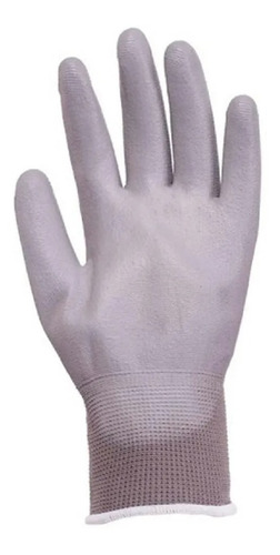 Guantes Tejidos Bil-vex Poliamida Con Pu- Gris Talle Xl (10)