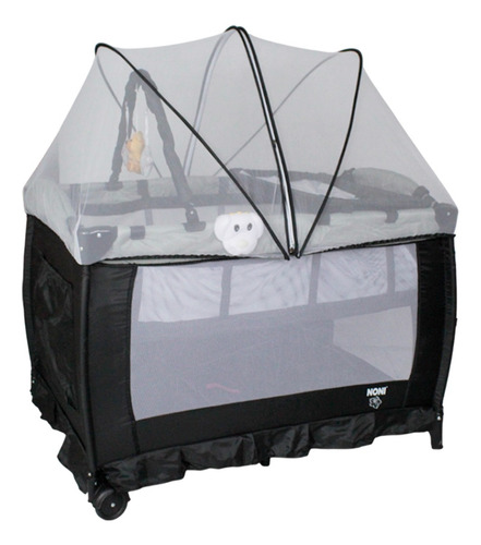 Cuna Corral Con Mosquitero Y Sonido 888 E Negro Osos