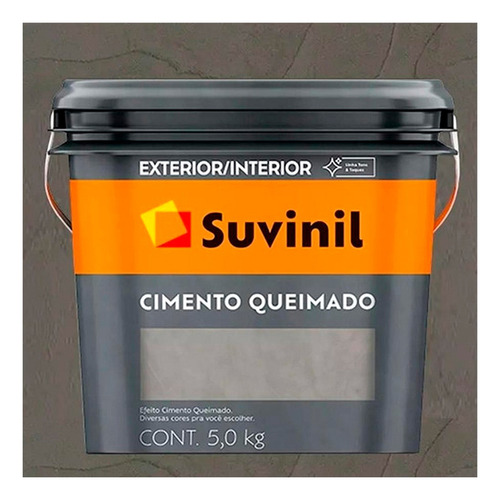 Cimento Queimado Para Paredes 5 Kg Suvinil Tunel De Concreto