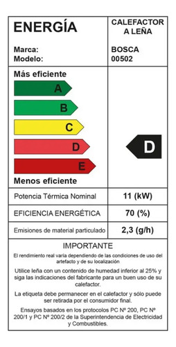 Estufa A Leña Limit 380 Bosca