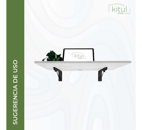 Escritorio Plegable Abatible Pared Amplio Mesa 120 X 44 Cm Color Blanco