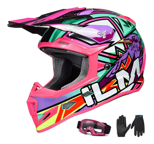 Ilm Cascos De Motocross Para Niños Y Jóvenes, Cuatrimoto, Mo