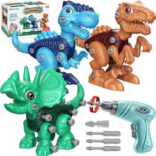 Educuties Dinosaur Toys For Kids 3-5, Take Apart Dino Games 