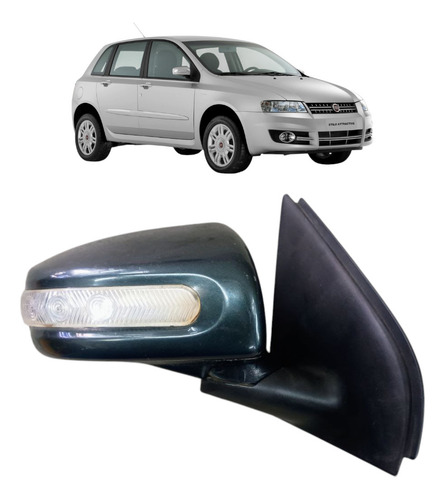 Retrovisor Com Seta Fiat Stilo 2009 Eletrico Usado Original