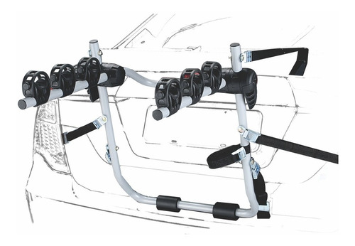 Suporte Porta Malas Transbike Universal P/ 3 Bikes Eqmax Zx Cor Cinza