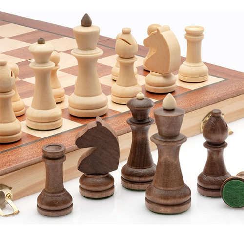 Lingle 15 Inch Travel Wooden Folding Chess Set W / 3 Inch Kh