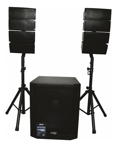 Jgo. Bafles, 1 Subwoofer 18  Amplificado Con 2 Satélites Tip