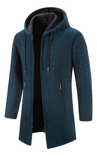 Chamarra M For Hombre, Forro Polar Con Capucha A Cuadros De