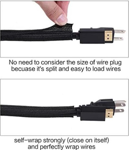 Keco 25 Pies Funda De Gestión De Cables De 1 Pulgada De De