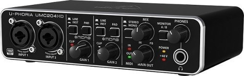 Behringer Umc204 Hd Interface Audio Usb Pc U-phoria 