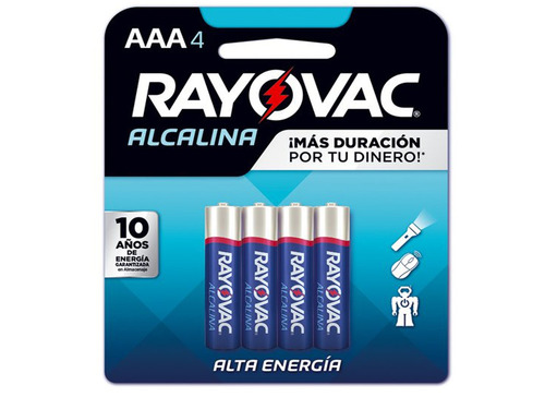 Imagen 1 de 9 de Pilas Triple Aaa Rayovac Alcalina Blister 4 Unidades R